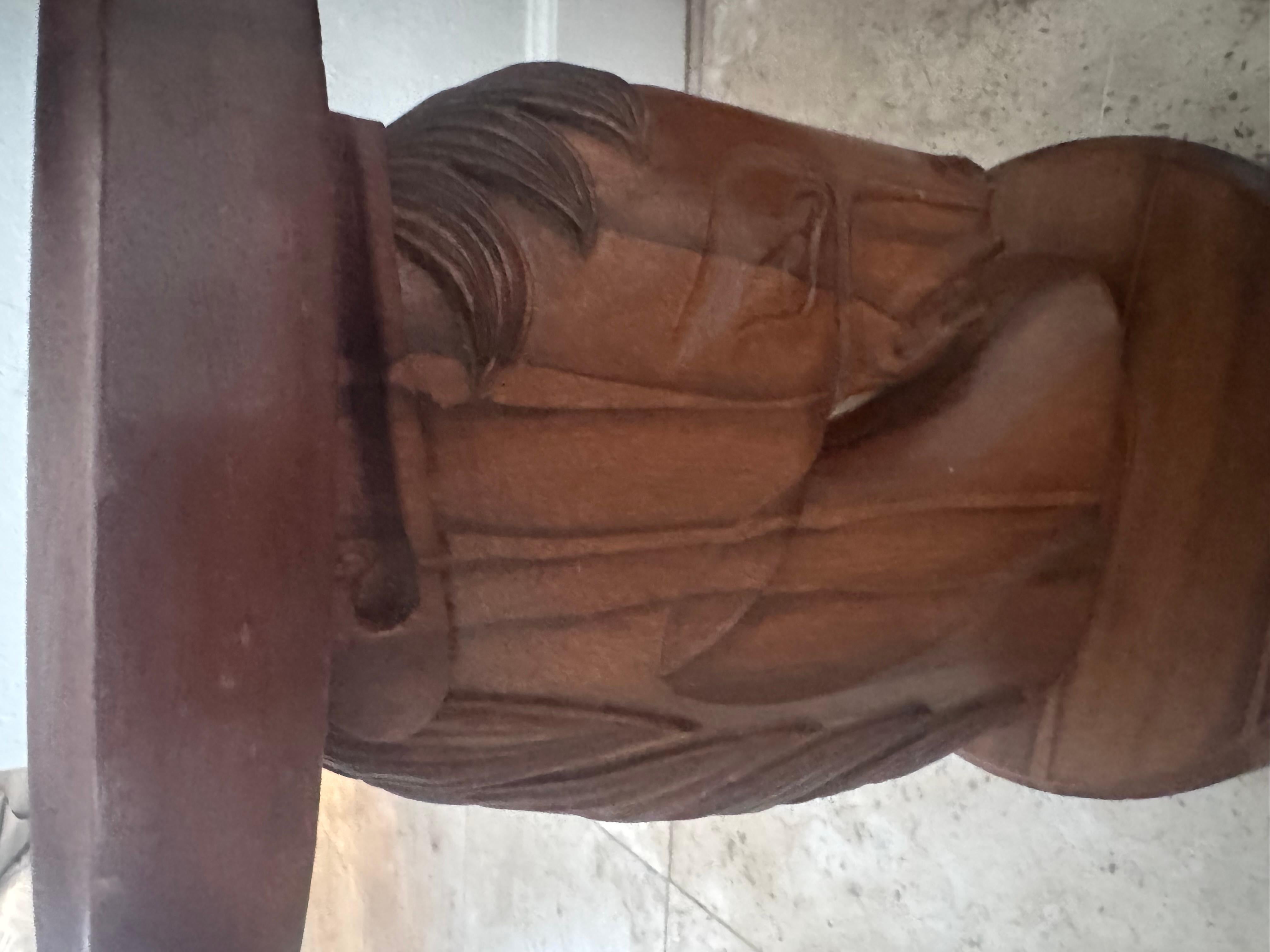 Hand-Carved Koa Wood Chess Table with Intricate Horsehead Pedestal and Stools For Sale 3