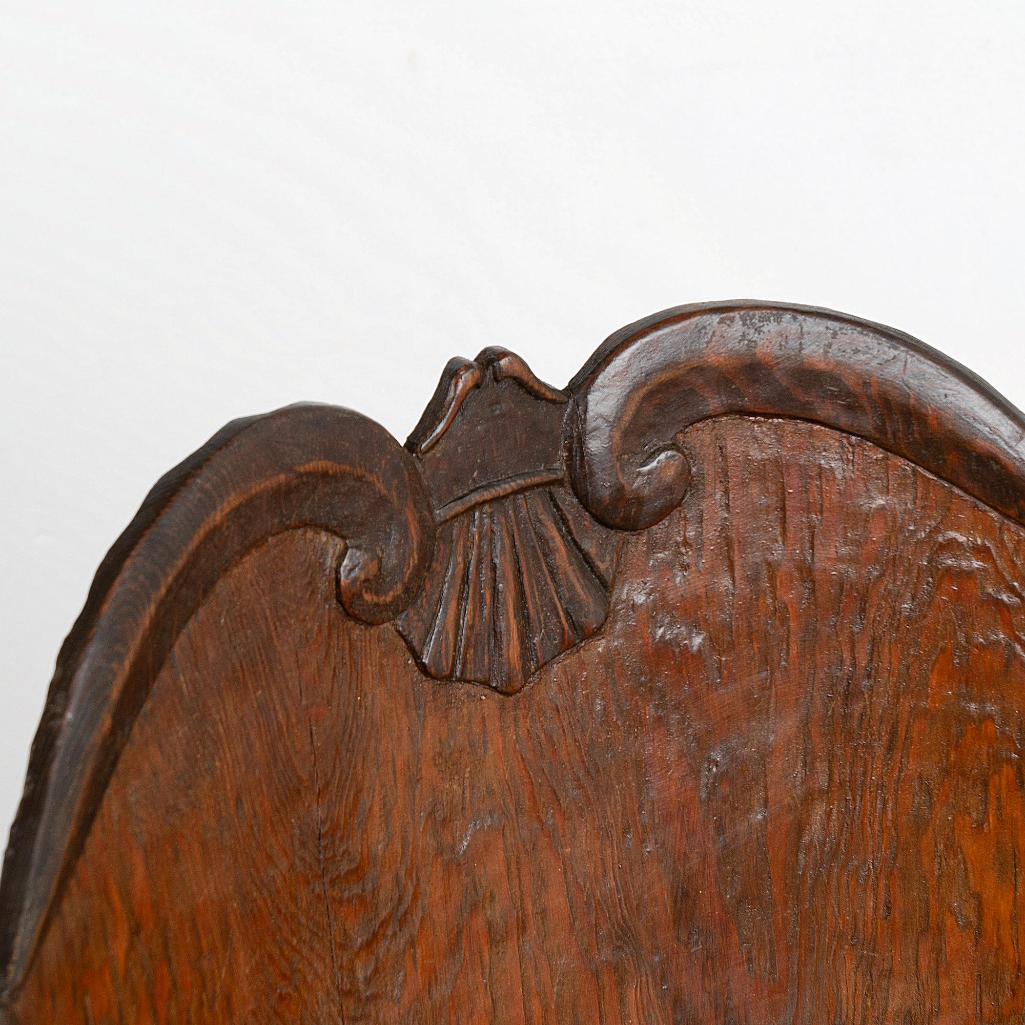Hand Carved Kubbestol from Norway, circa 1840 1