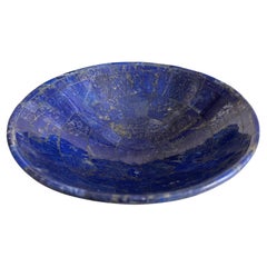 Used Hand Carved Lapis Lazuli Mosaic Bowl