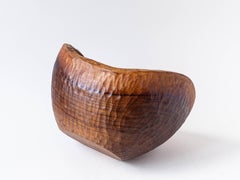 Hand-Carved Large Olive Wood Bowl, France 1970s