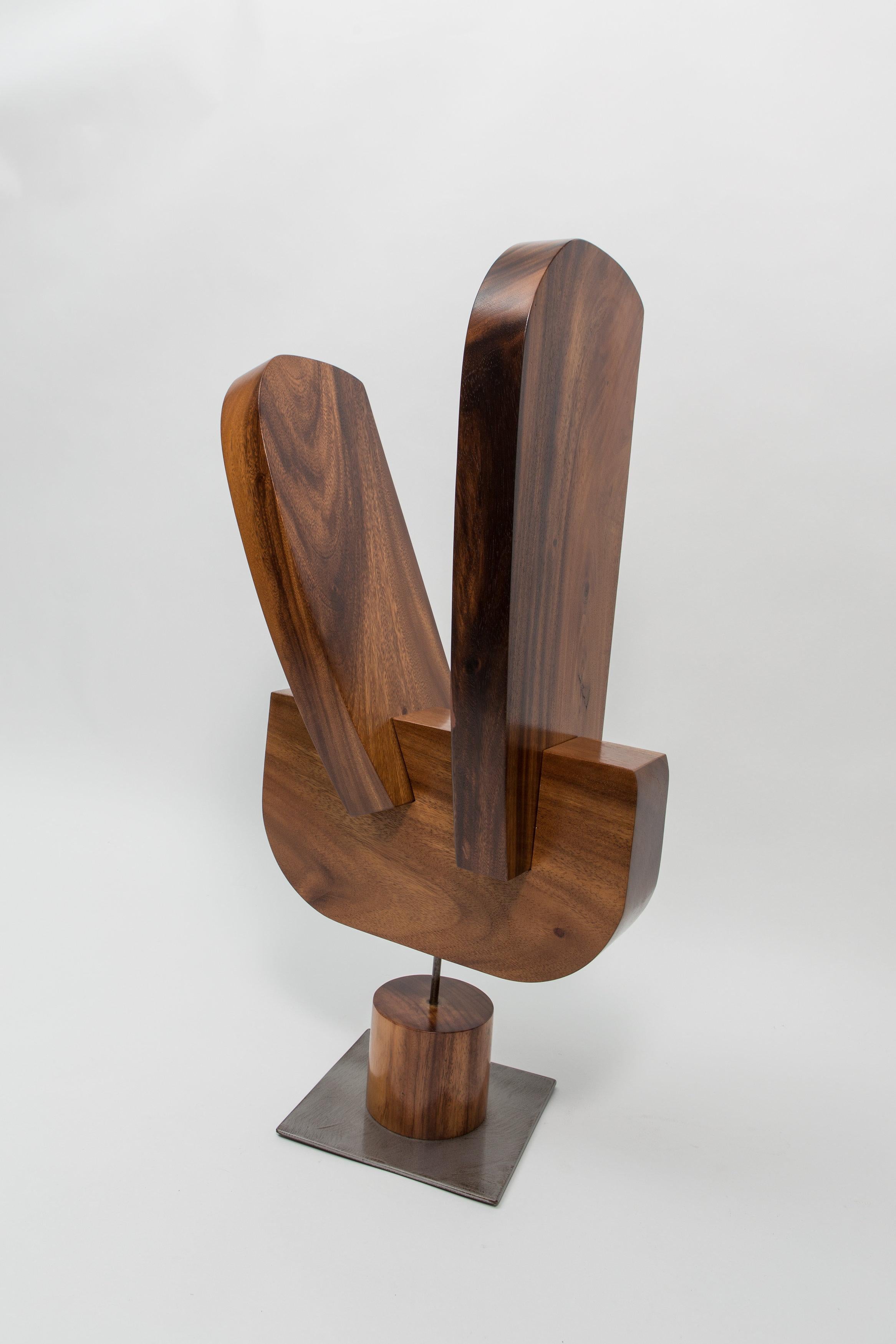 One of a kind, hand carved, laurel wood sculpture by contemporary Costa Rican artist and environmentalist, Gabriela Valenzuela-Hirsch. Gabi is best known for her role as Head designer of Go Silk for over a decade and her artisan design co-op called