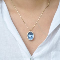 Hand-Carved Leo Zodiac Agate Cameo 925 Sterling Silver Pendant Necklace