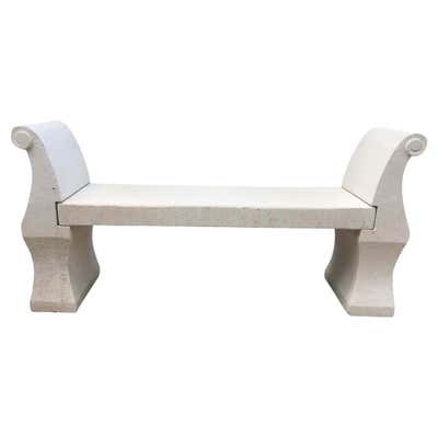 Limestone Garden Bench at 1stDibs
