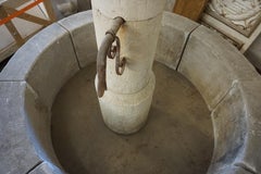 Hand Carved Limestone Central Fountain