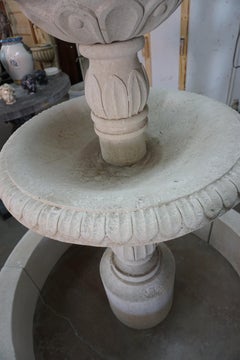 Contemporary French Limestone Central Fountain