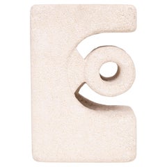 Hand Carved Limestone Lamp by Albert Tormos,  1970  France