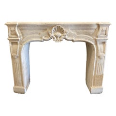 Hand Carved Limestone Mantel Used Hand Carved Limestone Mantel