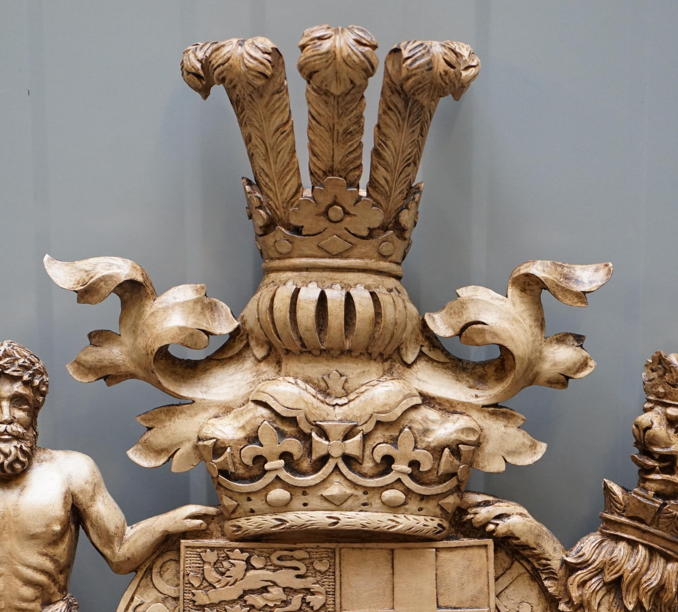 We are delighted to offer for sale this stunning hand carved from solid Limewood Price Phillips The Duke of York coat of arms

A truly stunning piece of art, its hand carved as mentioned from solid lime wood and clearly executed by a master