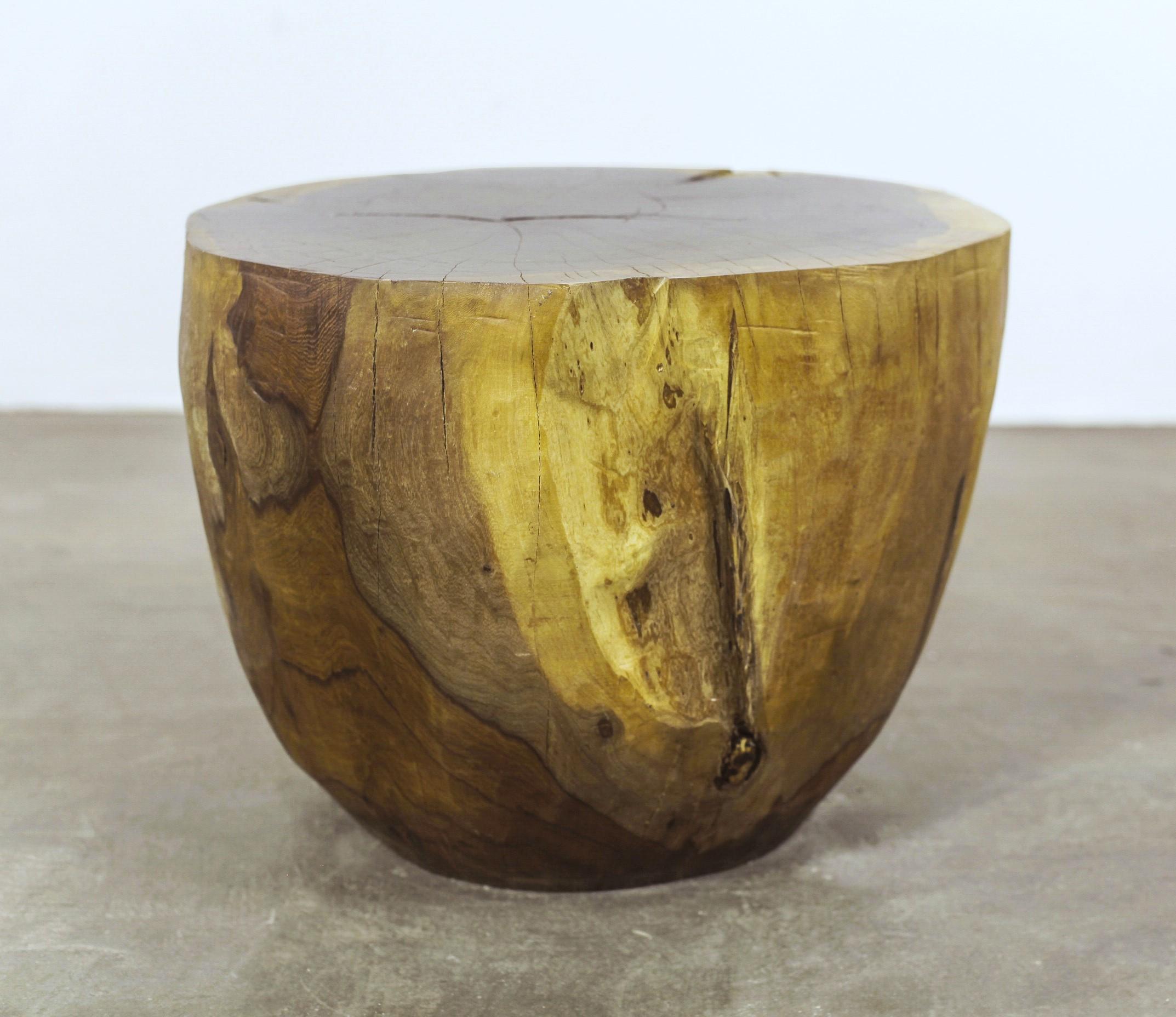 Modern Carved Live Edge Solid Wood Trunk Table ƒ6 by Costantini, Francisco, in Stock For Sale
