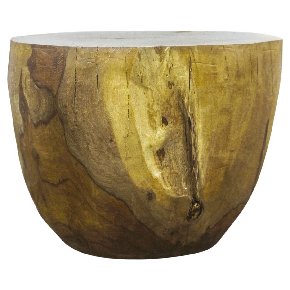 Carved Live Edge Solid Wood Trunk Table ƒ6 by Costantini, Francisco, in Stock For Sale