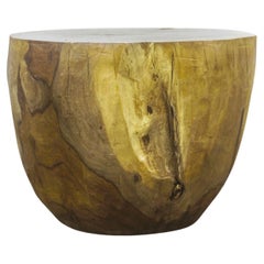 Hand Carved Live Edge Solid Wood Trunk Table ƒ6 by Costantini, in Stock
