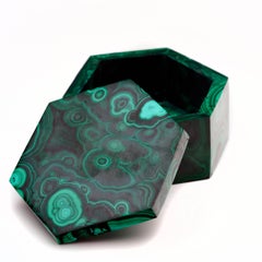 Hand-Carved Malachite Box