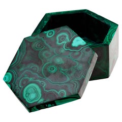 Handgeschnitzte Malachit-Box