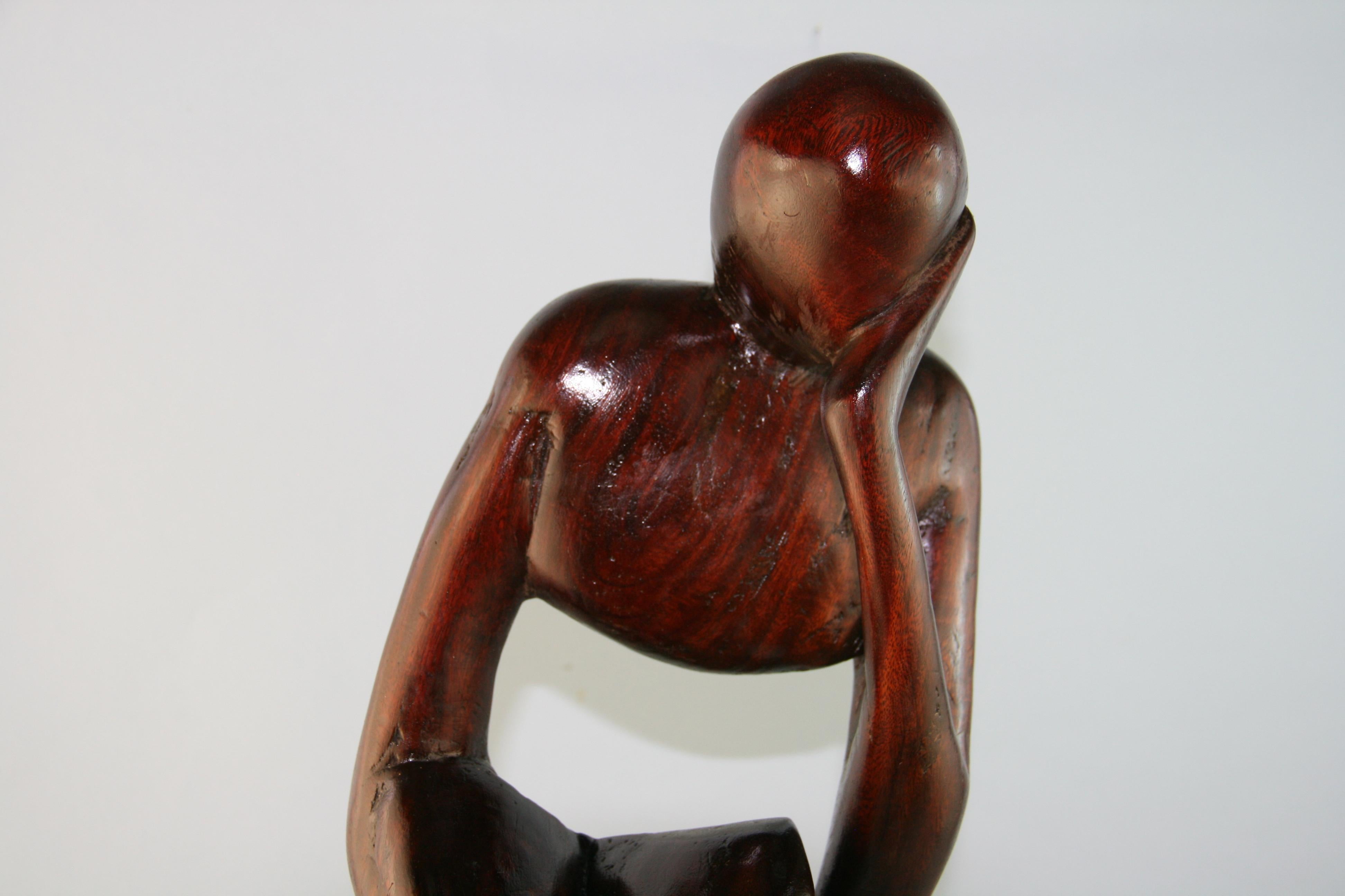Folk Art Hand Carved Large Male Abstract Sculpture 3