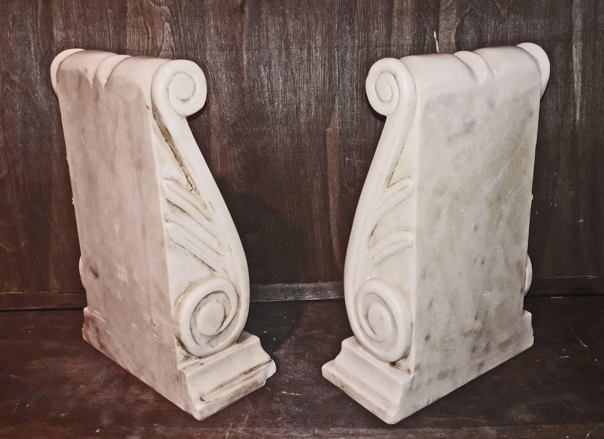 Late 20th Century Hand Carved Marble Architectural Details from India, 20th Century For Sale