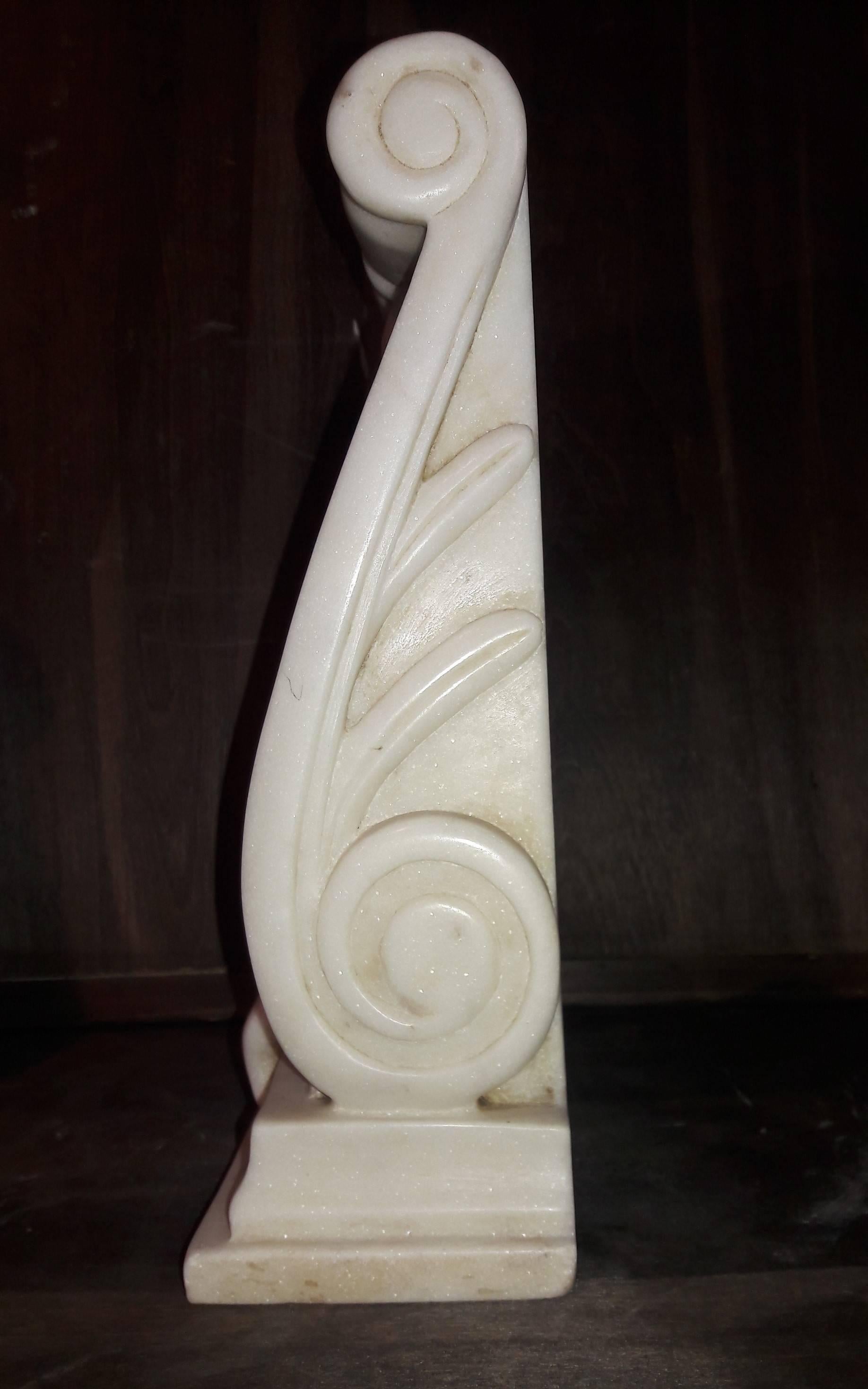 Hand Carved Marble Architectural Details from India, 20th Century For Sale 2