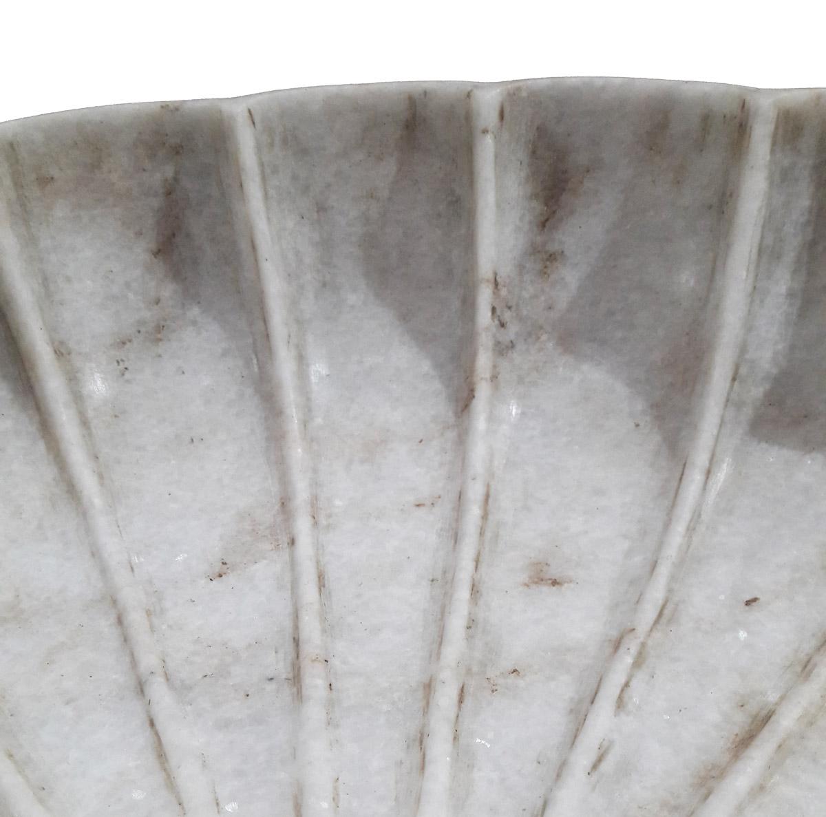 Hand Carved Marble Bowl, Mid-20th Century In Good Condition In New York, NY