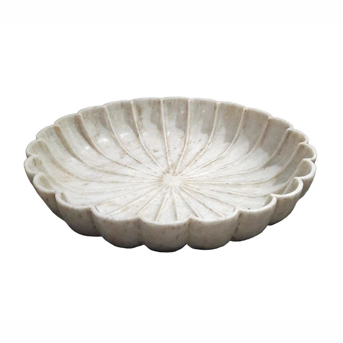 Hand Carved Marble Bowl, Mid-20th Century 2