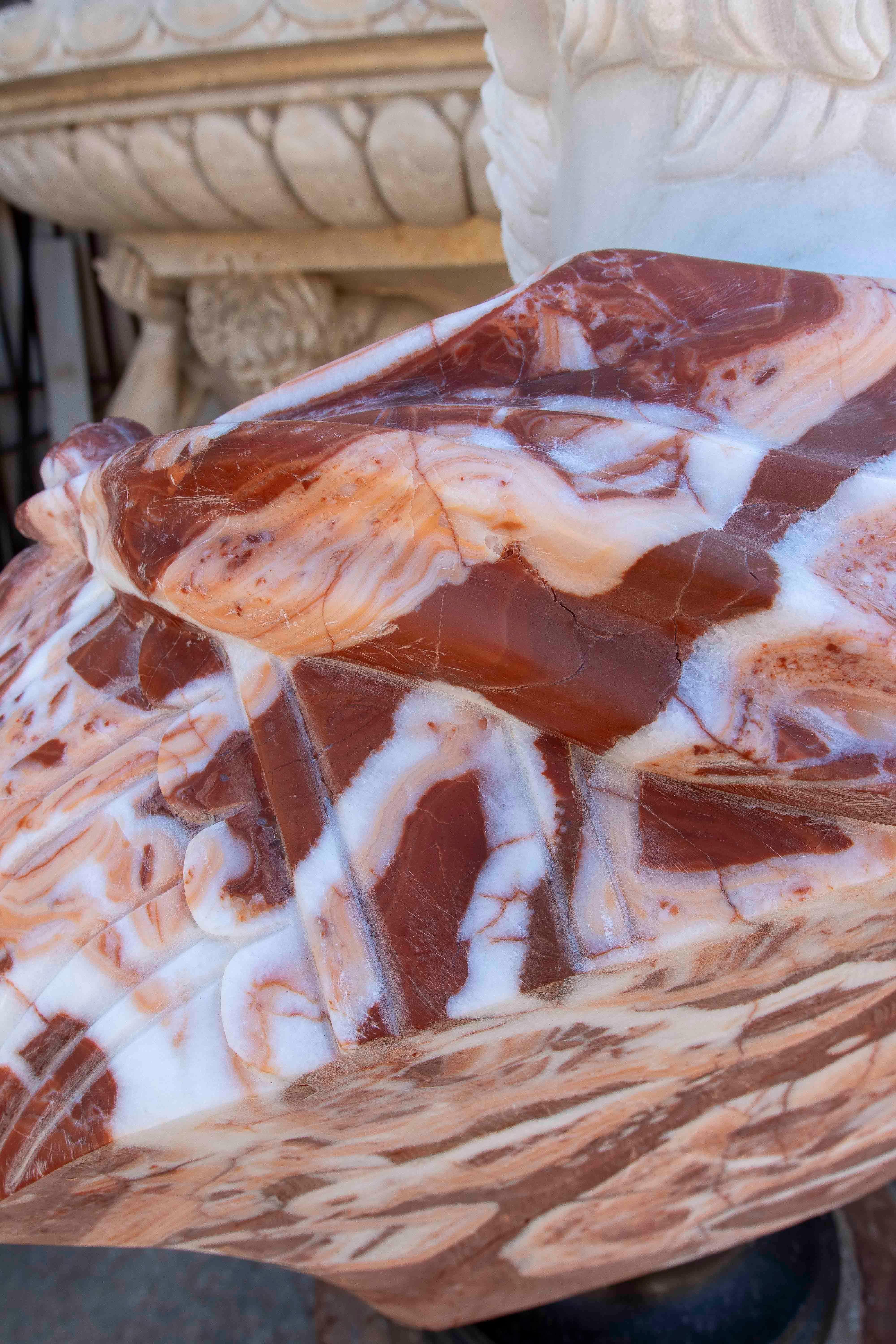 Busto de mármol tallado a mano de emperador romano con base en venta 7