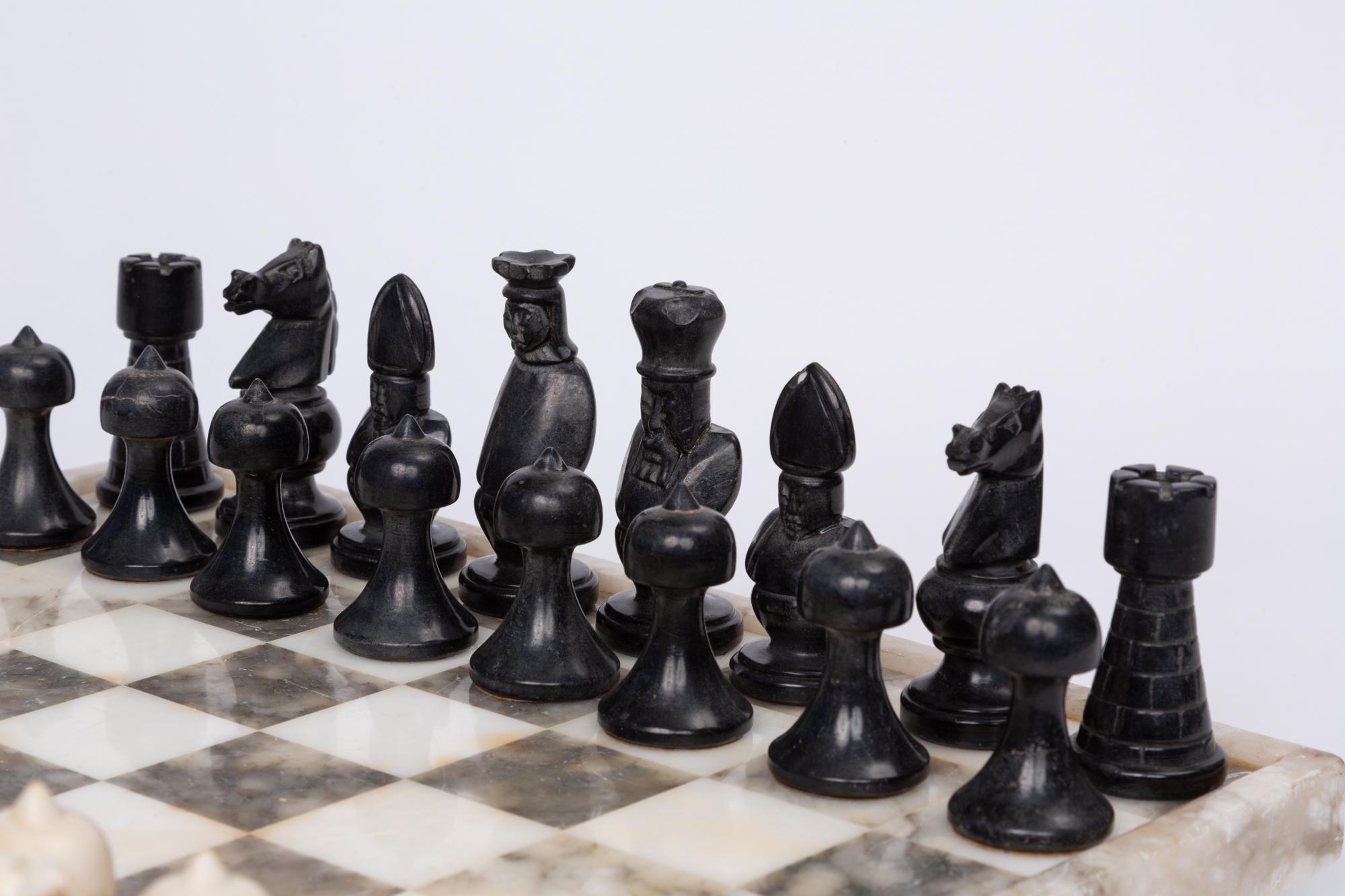 Hand Carved Marble Chess Set 1