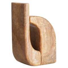 Hand-carved Marble Darius Bookend by Alexander Lamont