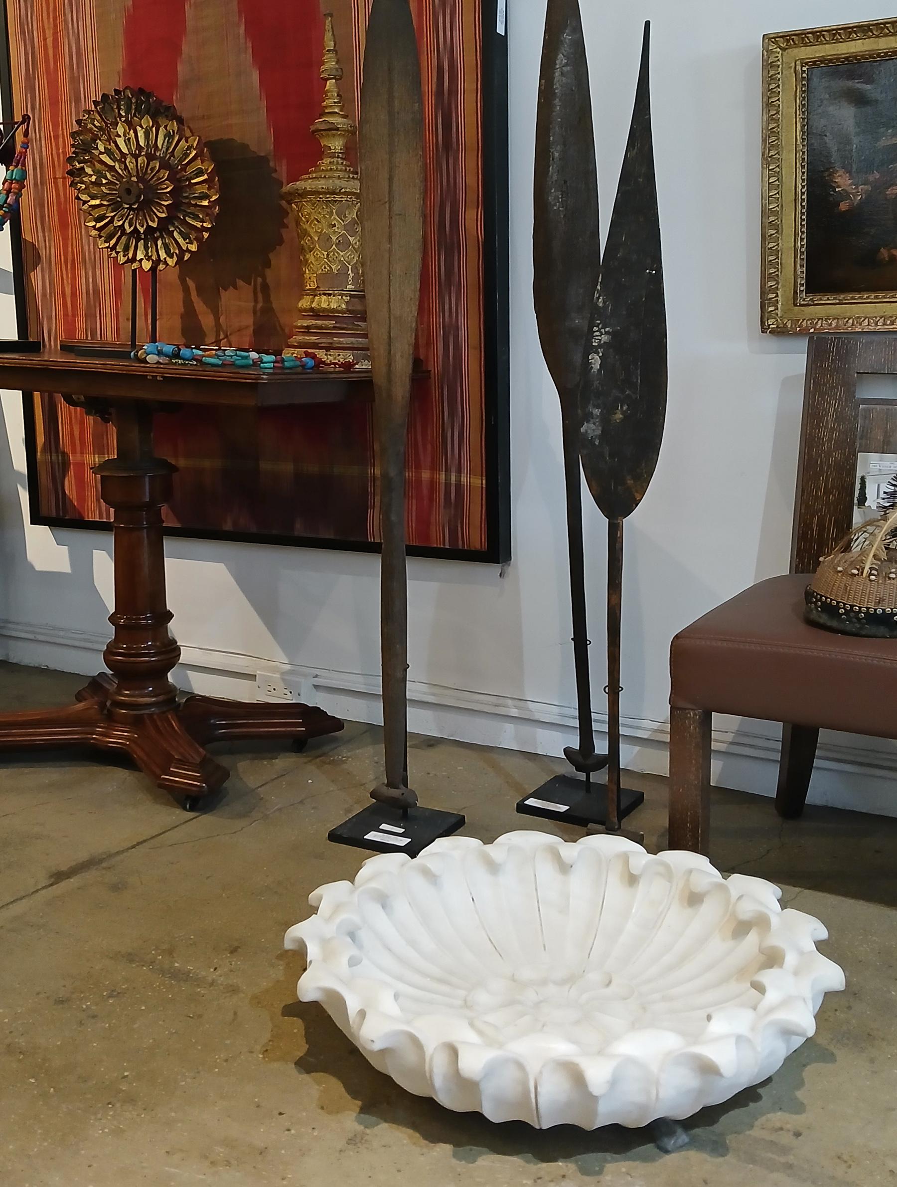 Hand Carved Marble Flower Bowl, Mid-20th Century 8