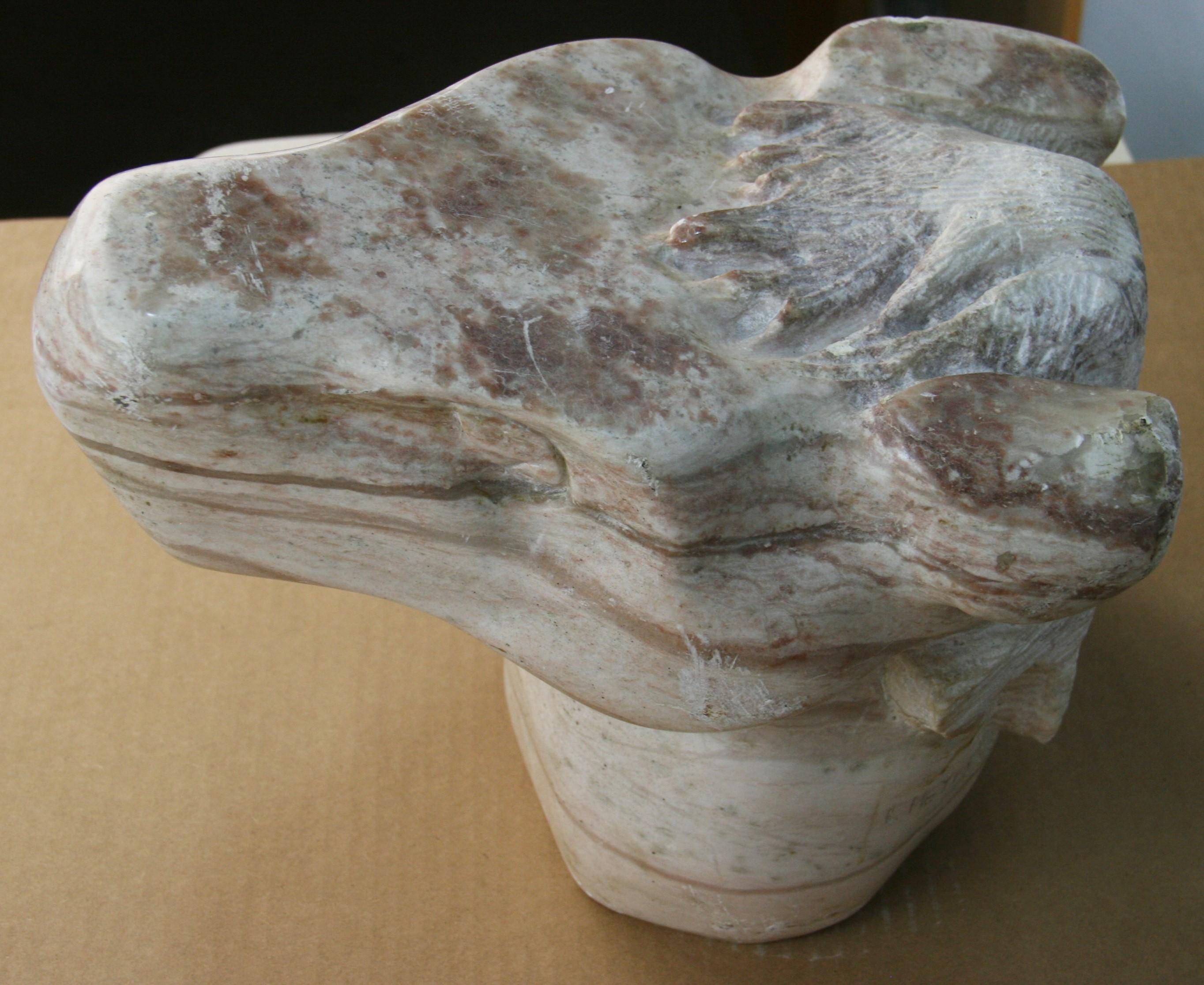 Hand Carved Marble Lioness Garden Sculpture For Sale 2