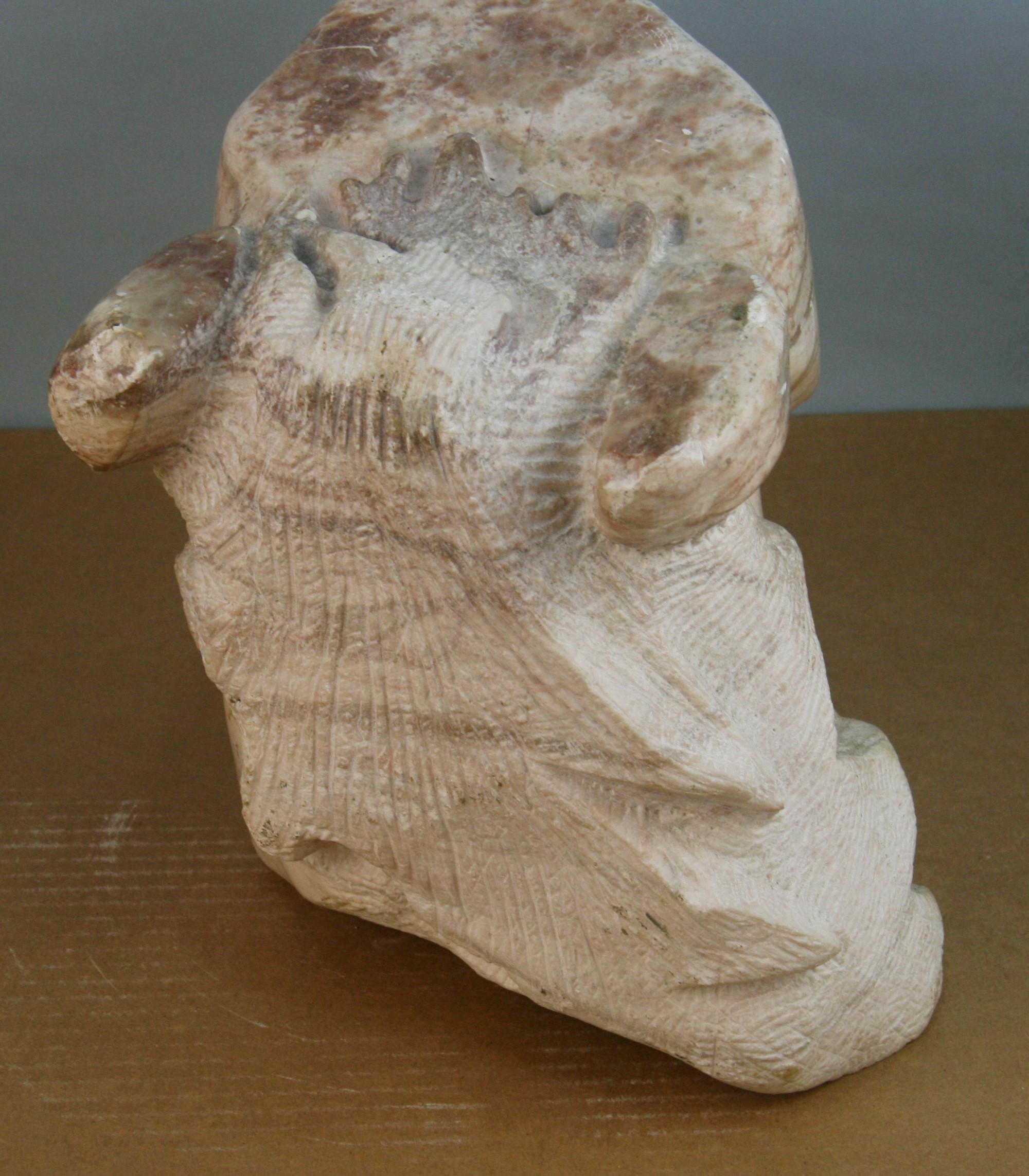 Hand Carved Marble Lioness Garden Sculpture For Sale 3