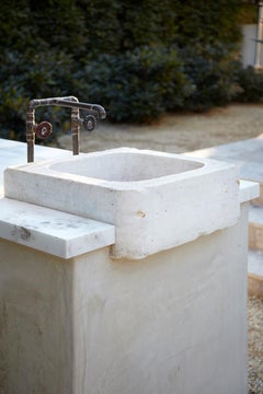 Hand Carved Marble Sink Container Stone Jardinière Basin Planter Antique Farm LA