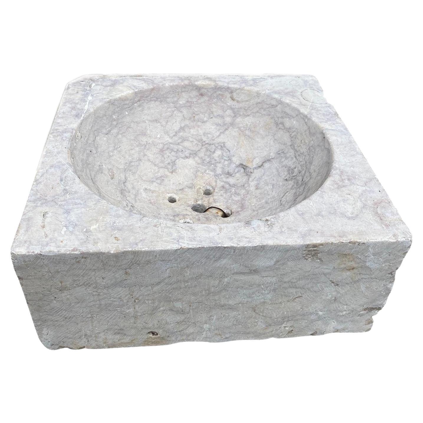 Fregadero de mármol tallado a mano Jardinera de piedra Jardinera Antigua Granja LA