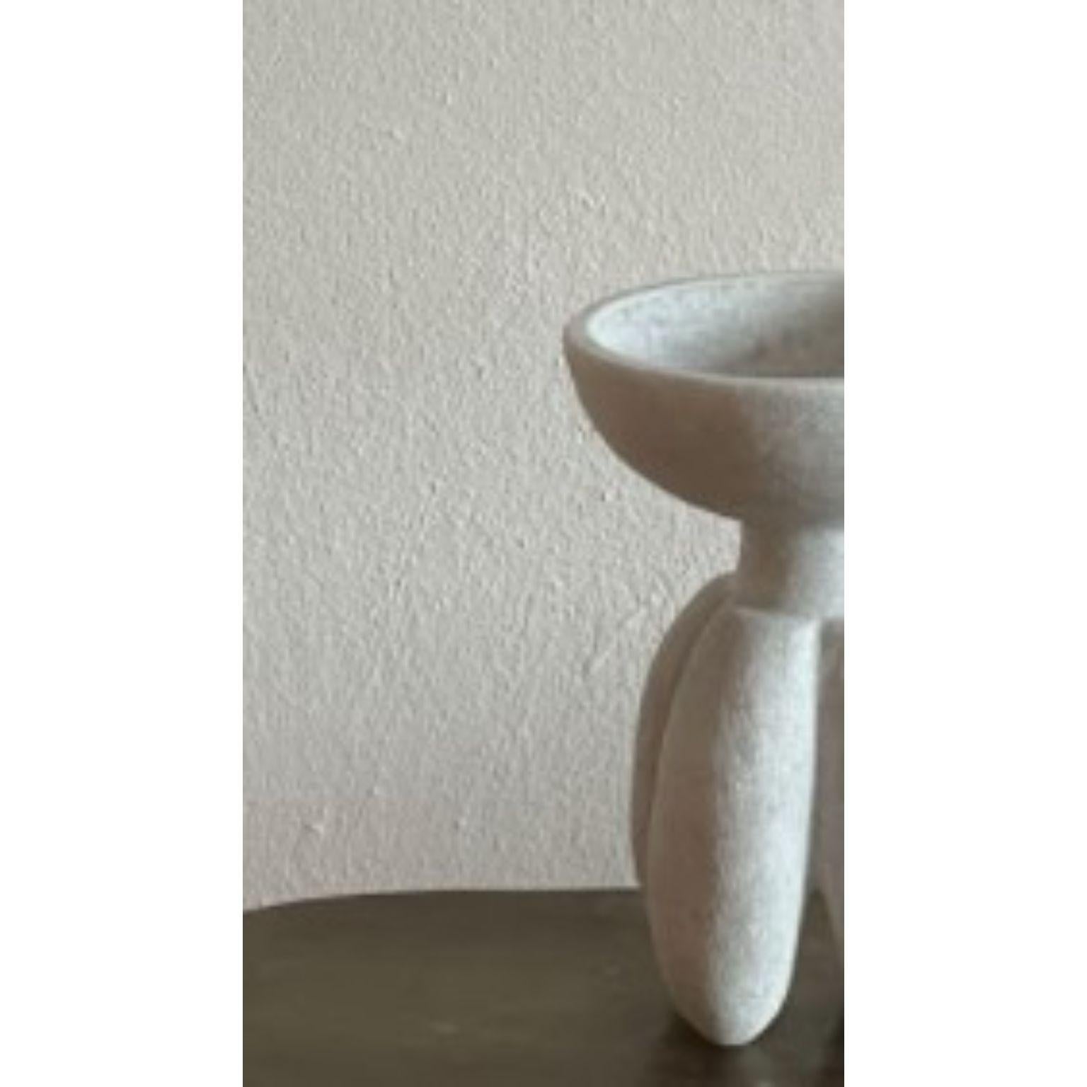 Post-Modern Hand Carved Marble Vessel by Tom Von Kaenel For Sale