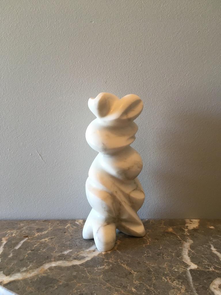 Hand Carved Memphis Style Bianco Carla Marble Sculpture No.2 Jencik, 1998 2