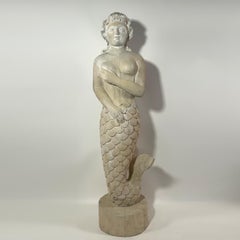 Hand Carved Mermaid Figure