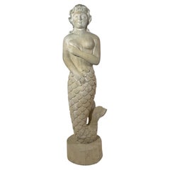 Hand Carved Mermaid Figure