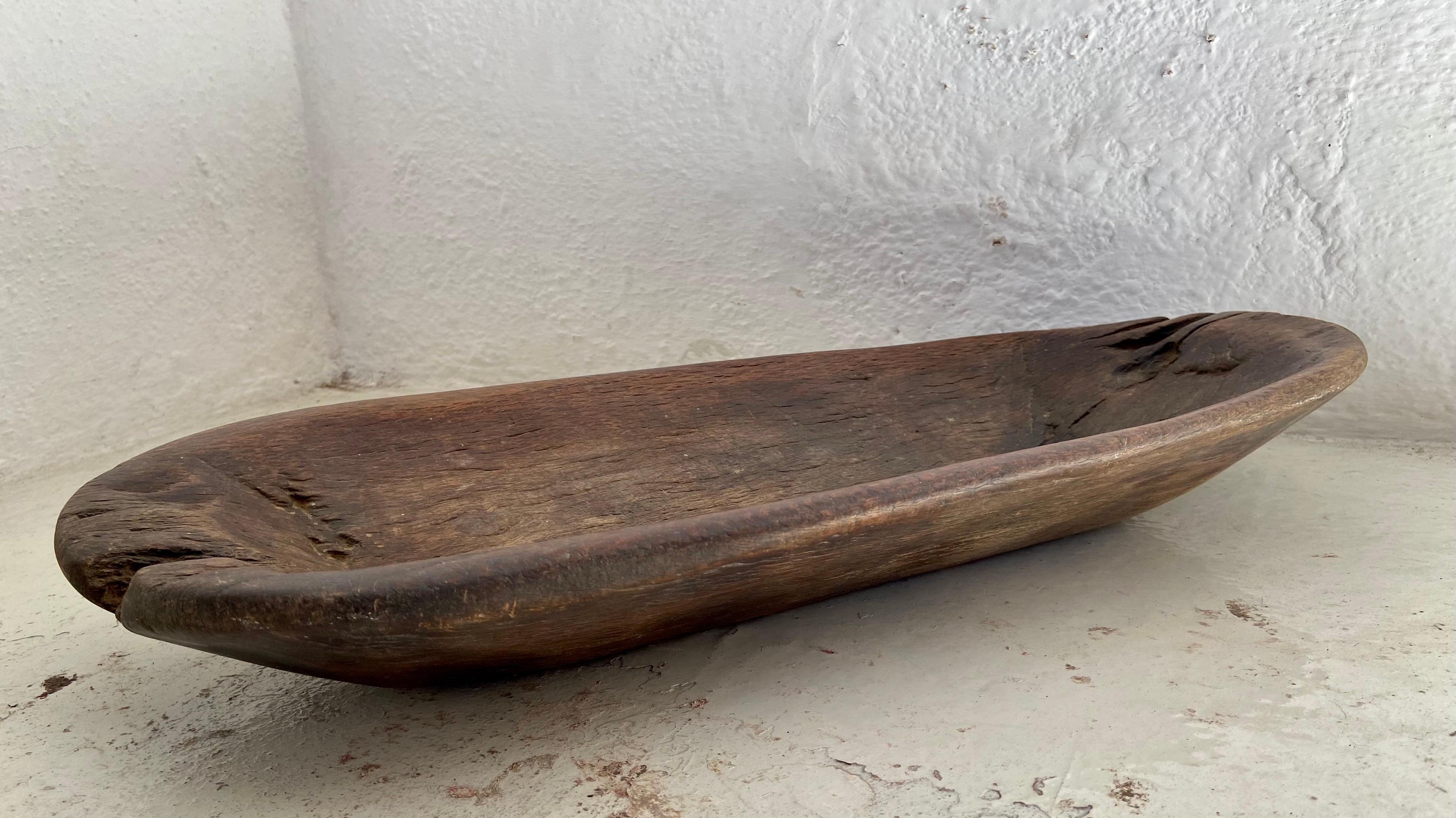 Hand-Carved Hand Carved Mesquite Tray from Mexico, Early 20th Century