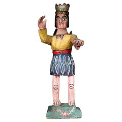 Hand Carved Mexican Folk Art Archangel c.1940-1960