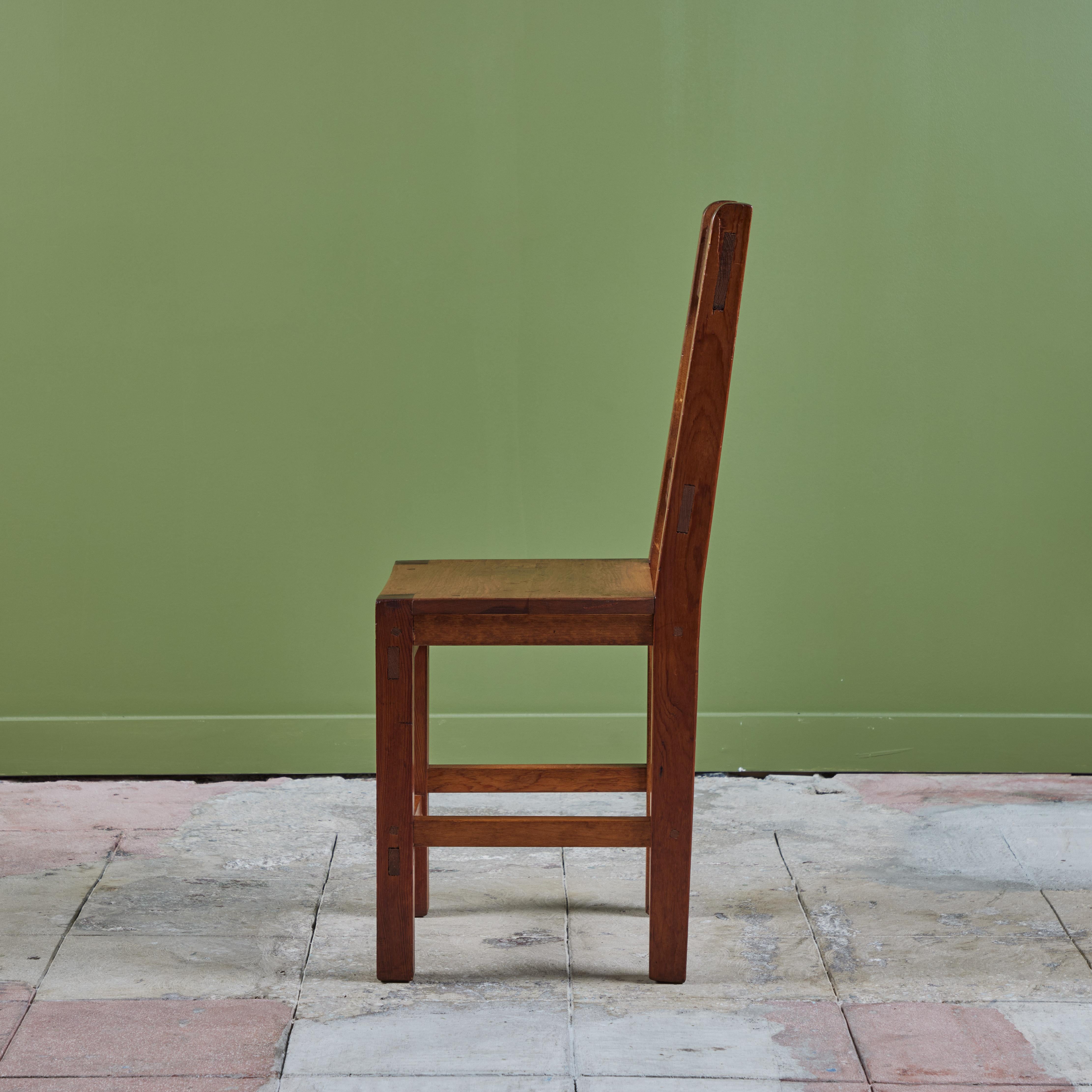 Unknown Hand Carved Mexican Modern Side Dining Chair For Sale