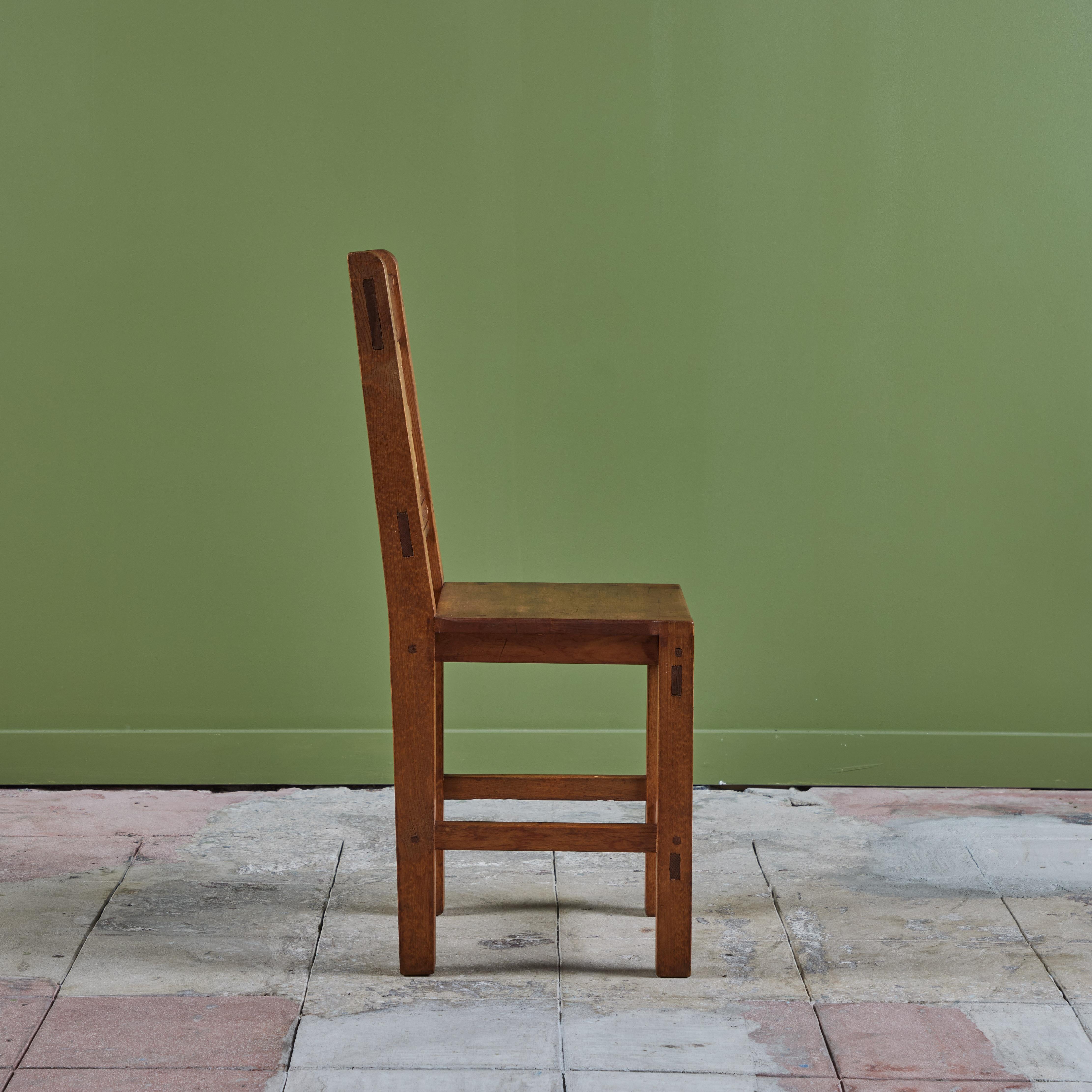Unknown Hand Carved Mexican Modern Side Dining Chair For Sale