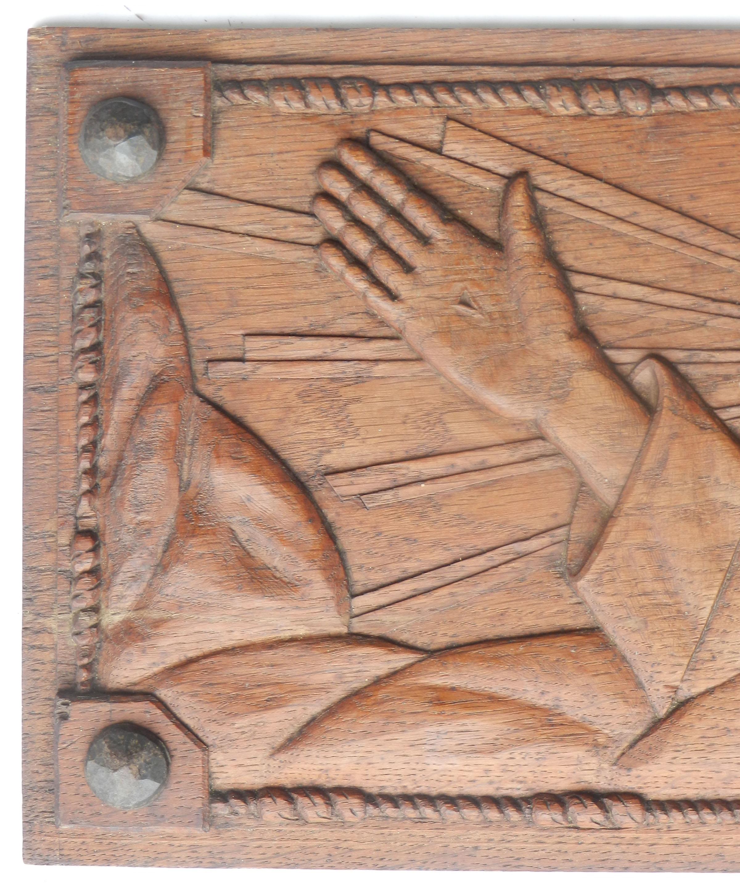 Jesus Mid Century Wall Decoration 
Carved in Oak
French Mid Century
From a Chapel in a Chateau
Good vintage condition


 


  
