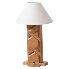 Hand Carved Midcentury French Lamp