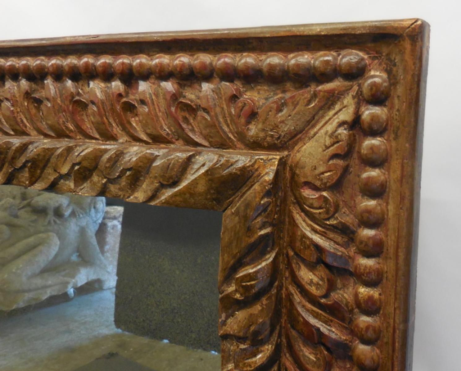 Hand Carved Mirror In Good Condition In Los Angeles, CA
