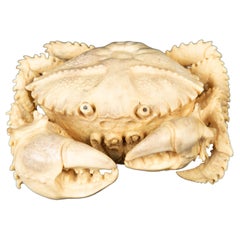 Hand-Carved Moose Antler Crab