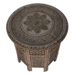 Hand-Carved Moroccan Accent Table