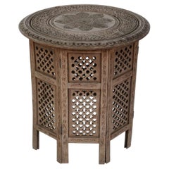 Hand-Carved Moroccan Accent Table