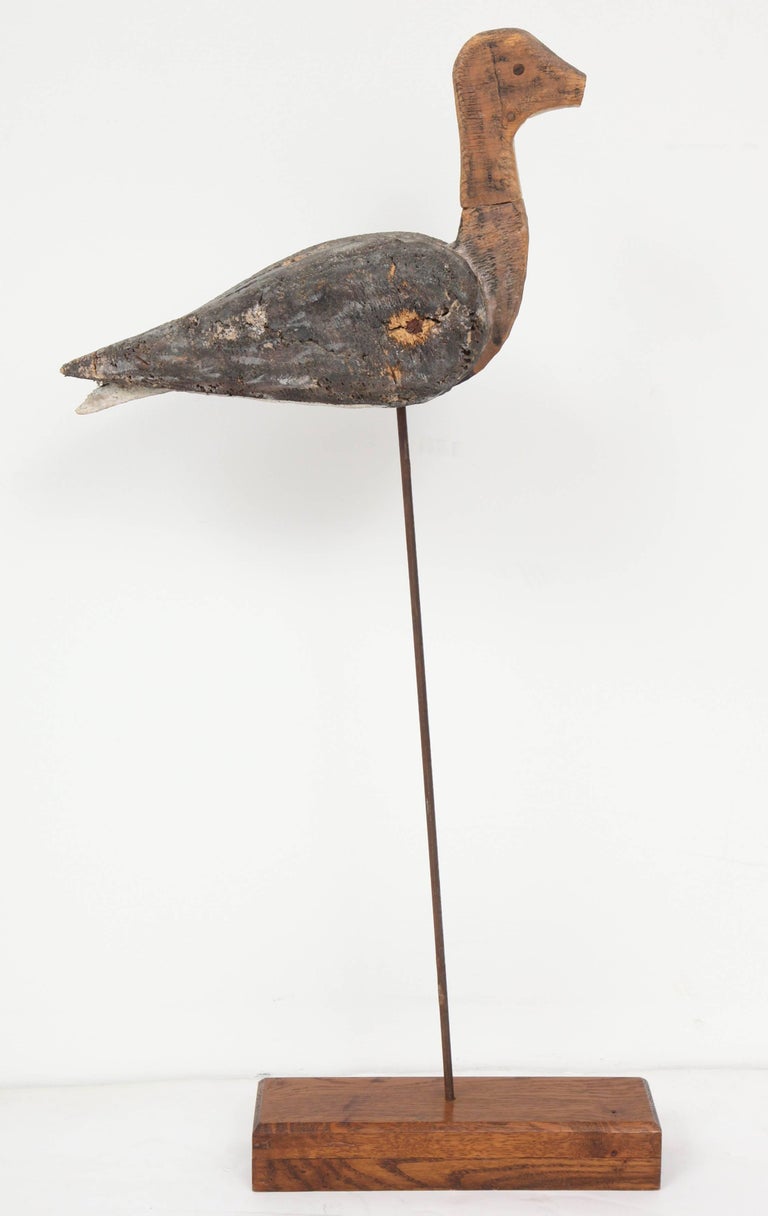 Hand-Carved Mounted Duck Decoy For Sale at 1stDibs