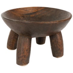 Tabouret tribal nigérian sculpté à la main