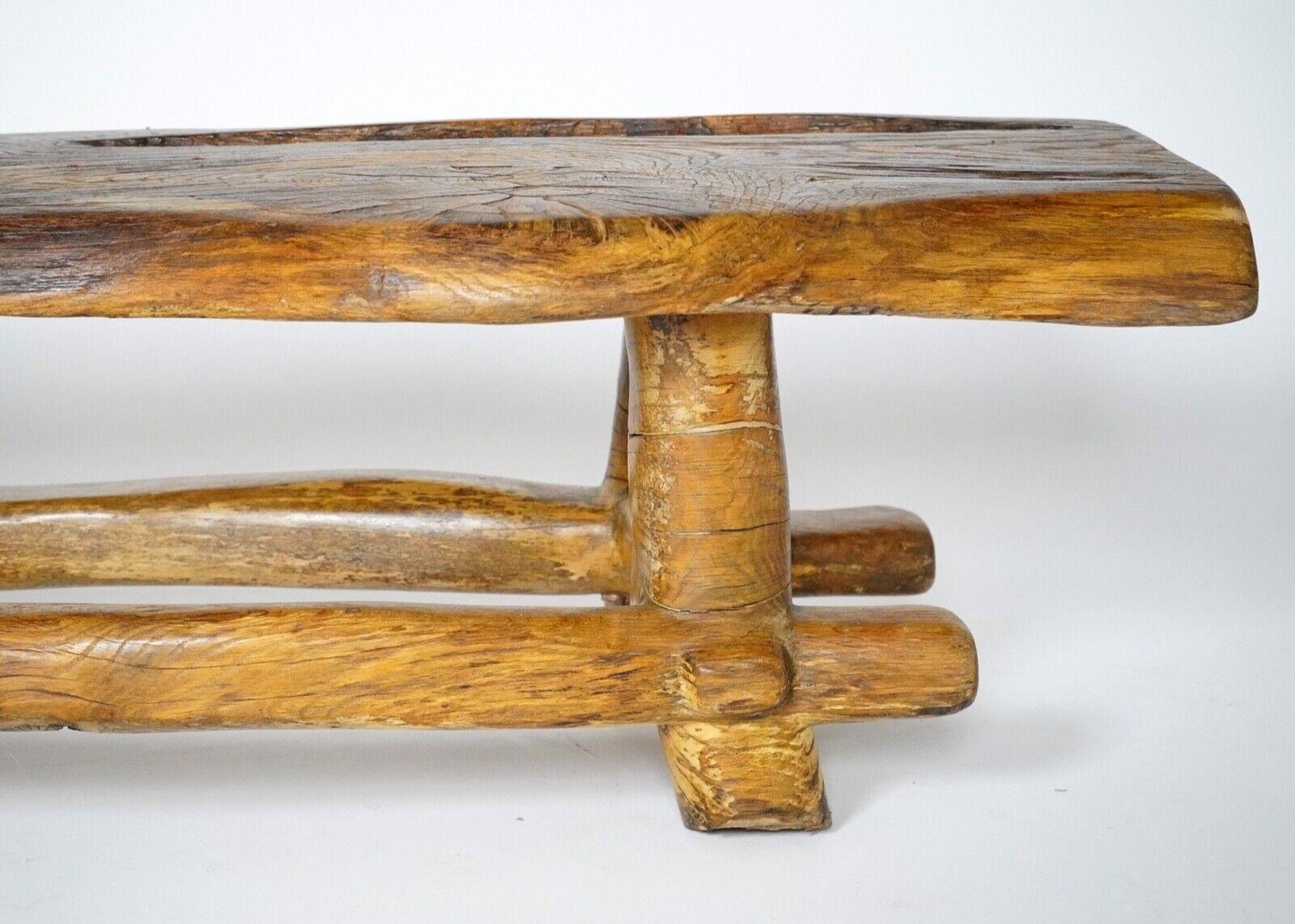 British Hand Carved Oak Coffee Table by Artist Maxie Lane, 1980s For Sale