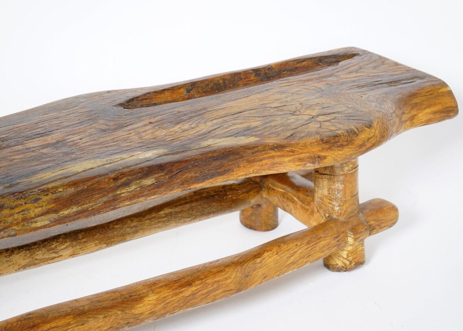 Hand-Carved Hand Carved Oak Coffee Table by Artist Maxie Lane, 1980s For Sale