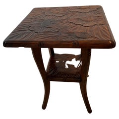 Hand Carved Occasional Side End Lamp Table, 1905 Liberty's London