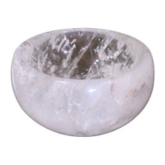 Cuenco decorativo de cristal de roca orgánico tallado a mano Vide-Poche de Brasil